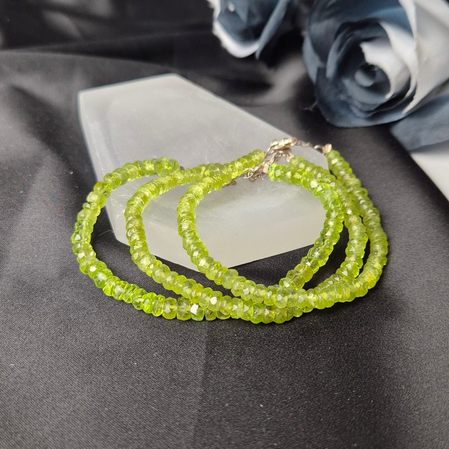 Peridot facet bracelet