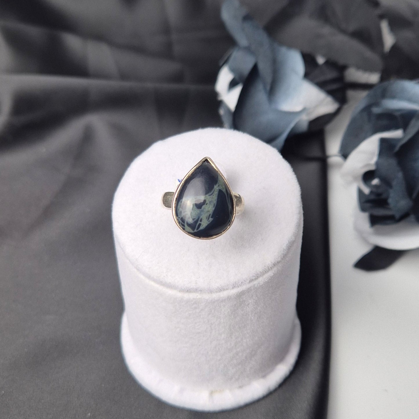 Spiderweb obsidian ring 5