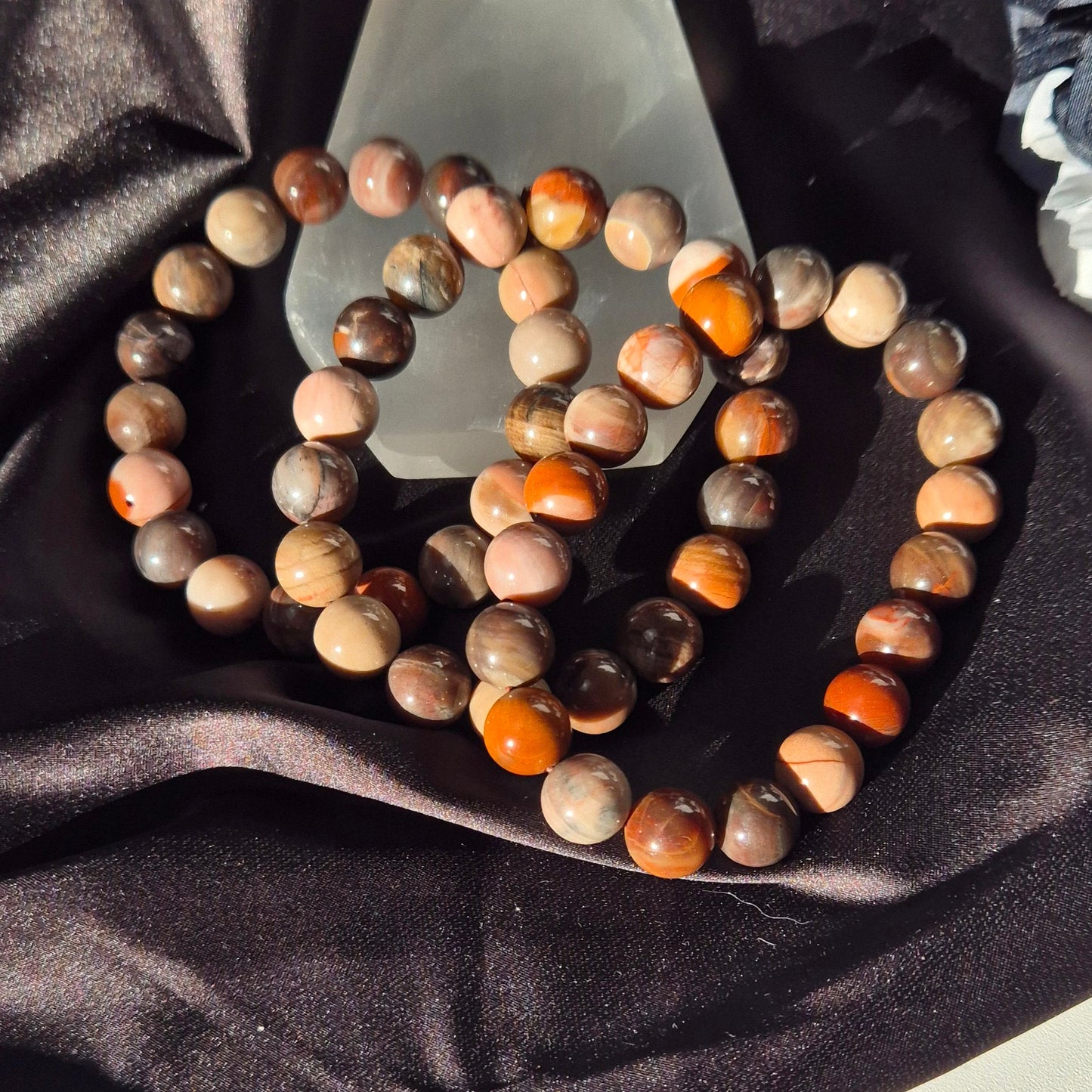 Petrified wood bracelet