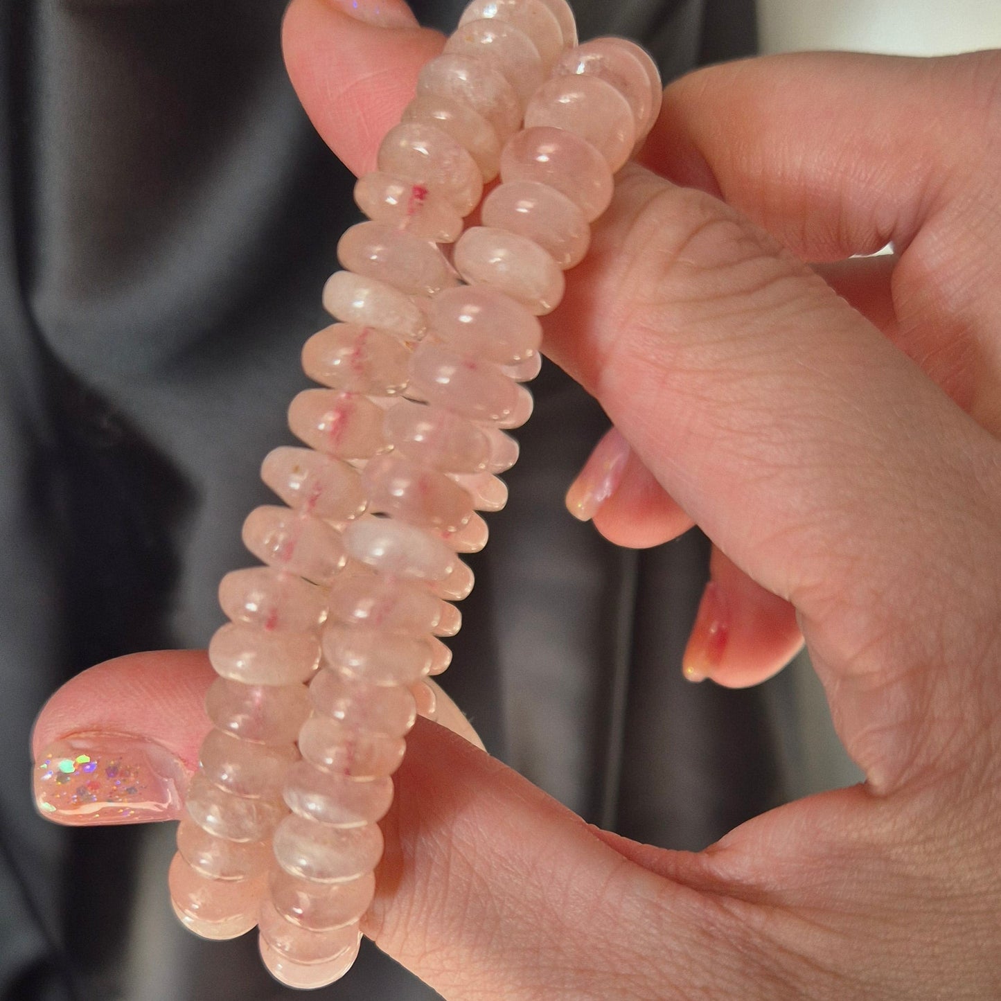 Morganite donut bracelet