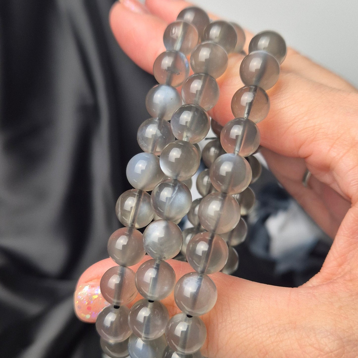 Grey moonstone bracelet