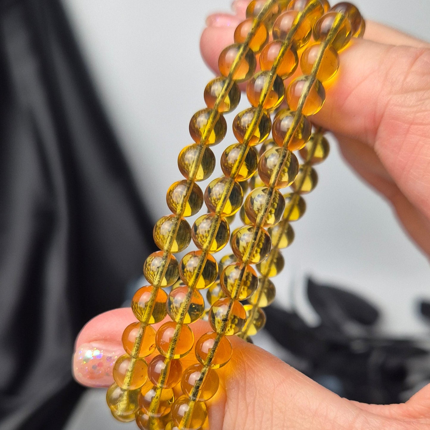 Yellow amber bracelet