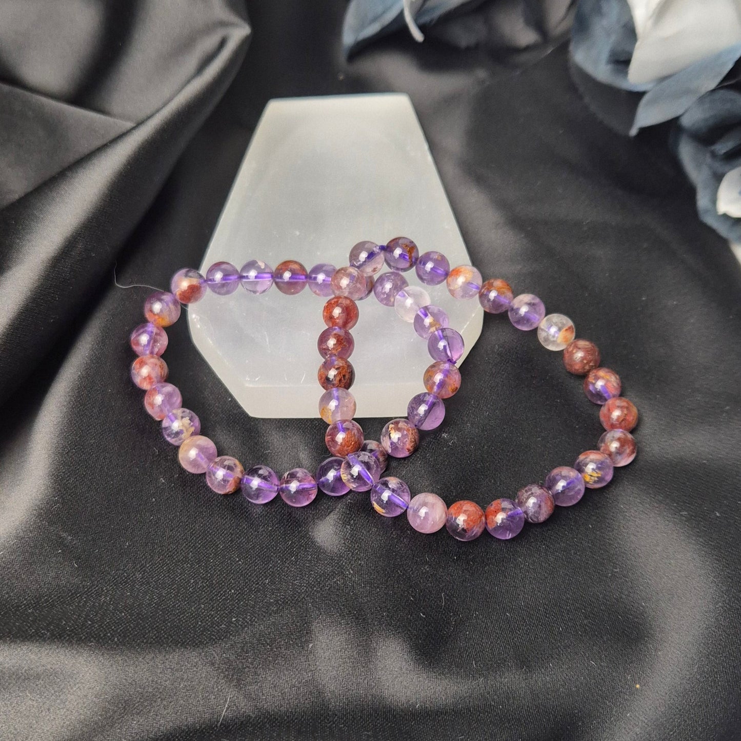 Amethist / Lodolite bracelet