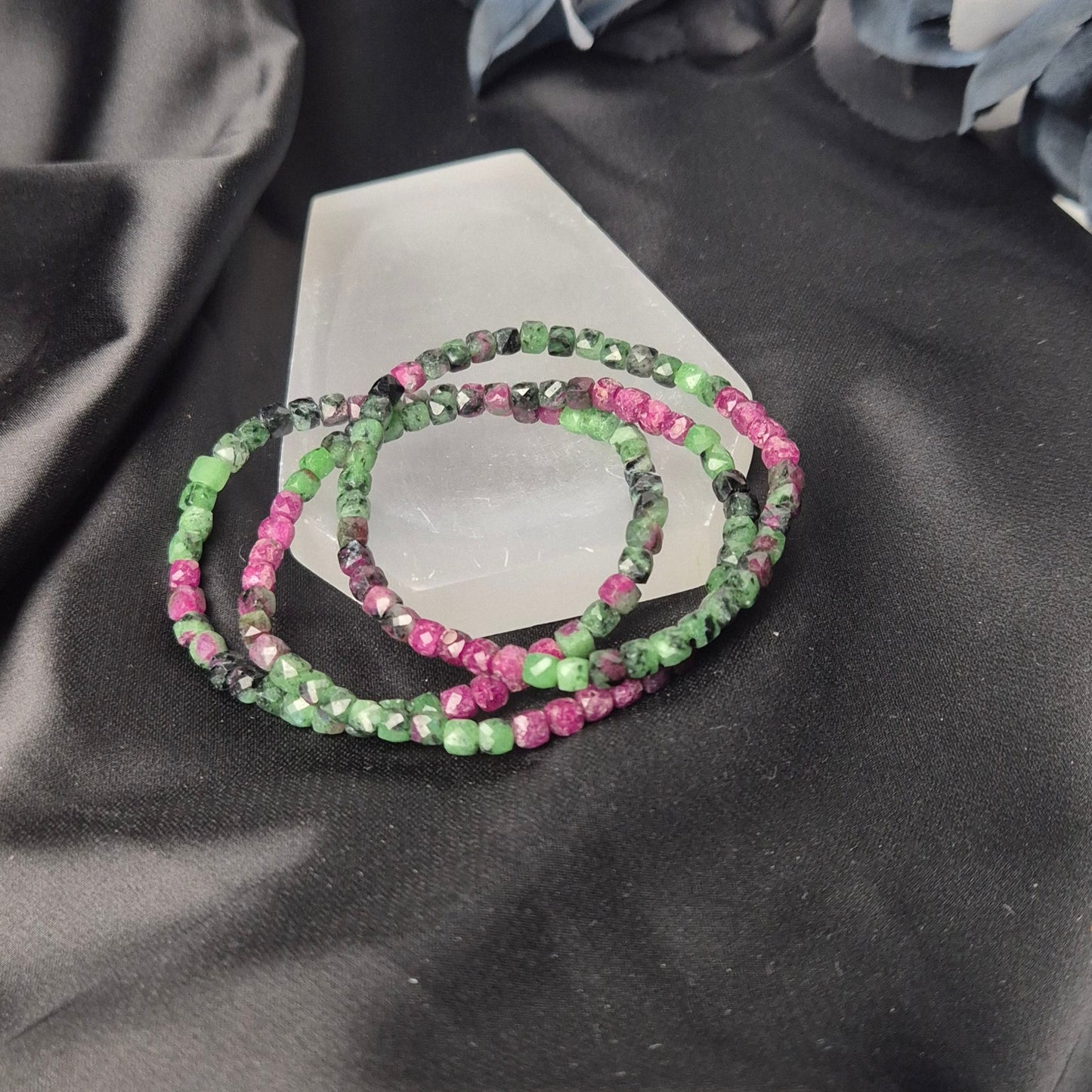 Ruby in zoisite facet bracelet