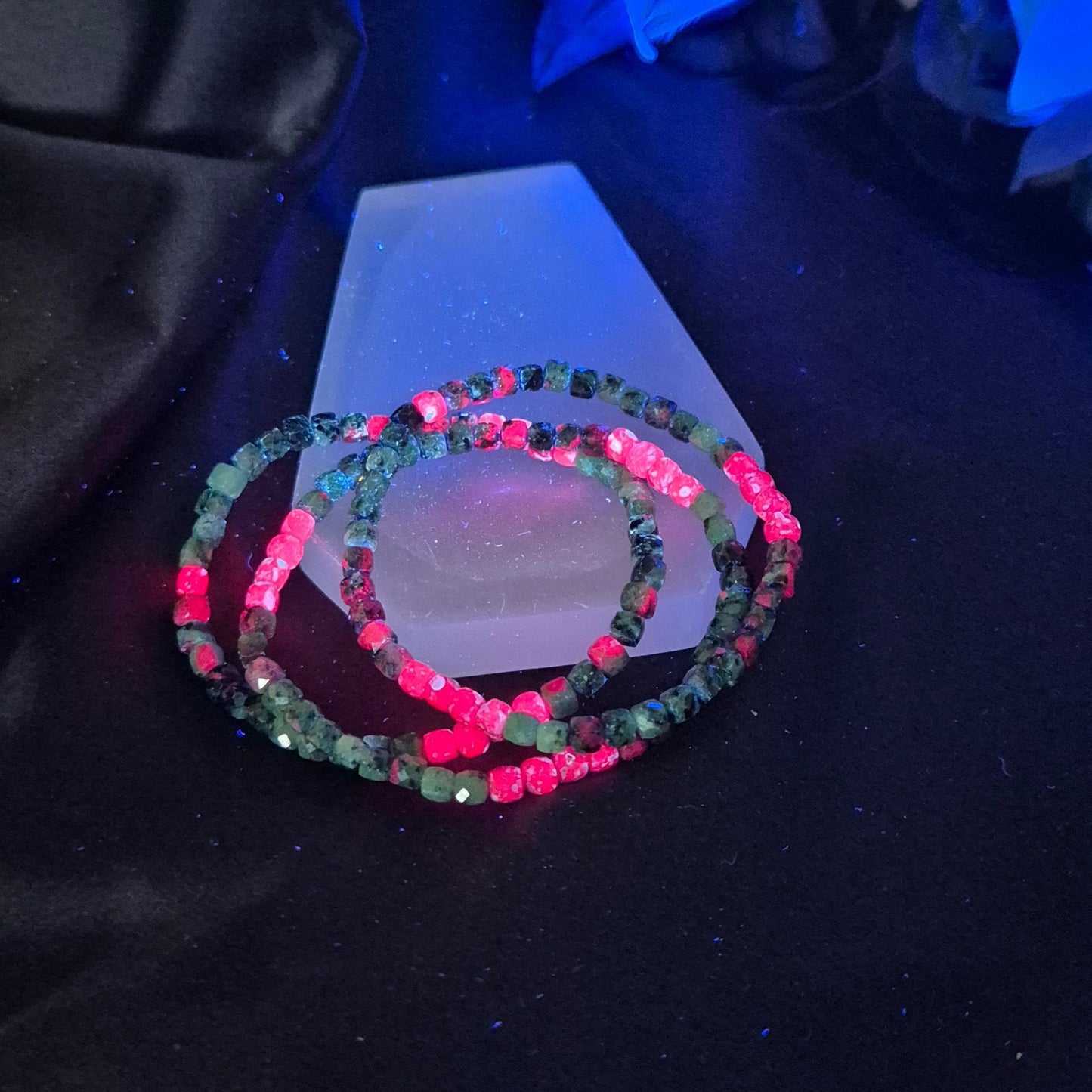 Ruby in zoisite facet bracelet