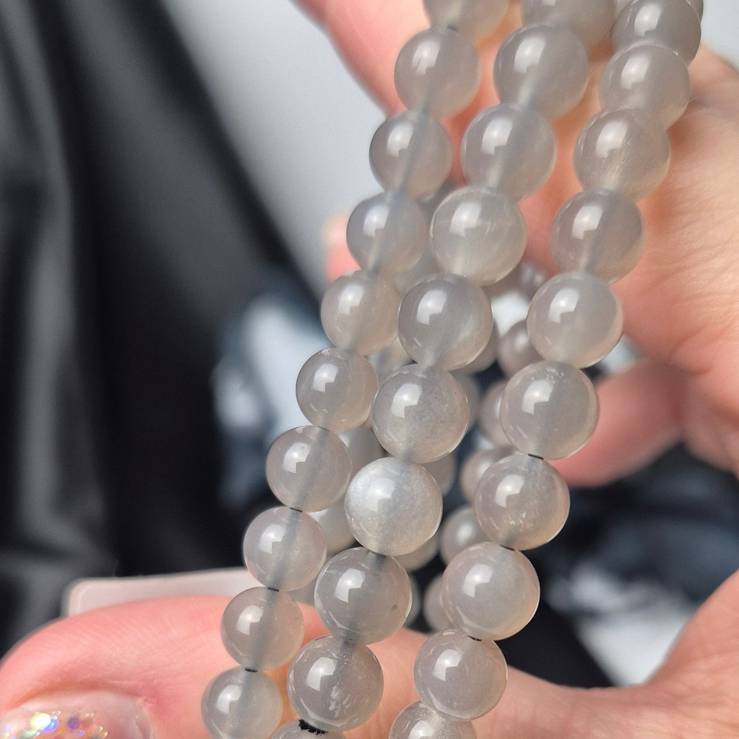 Light grey moonstone bracelet