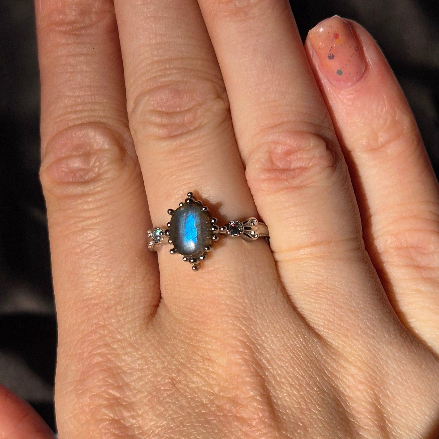 Labradorite ring "Fems" silver 2