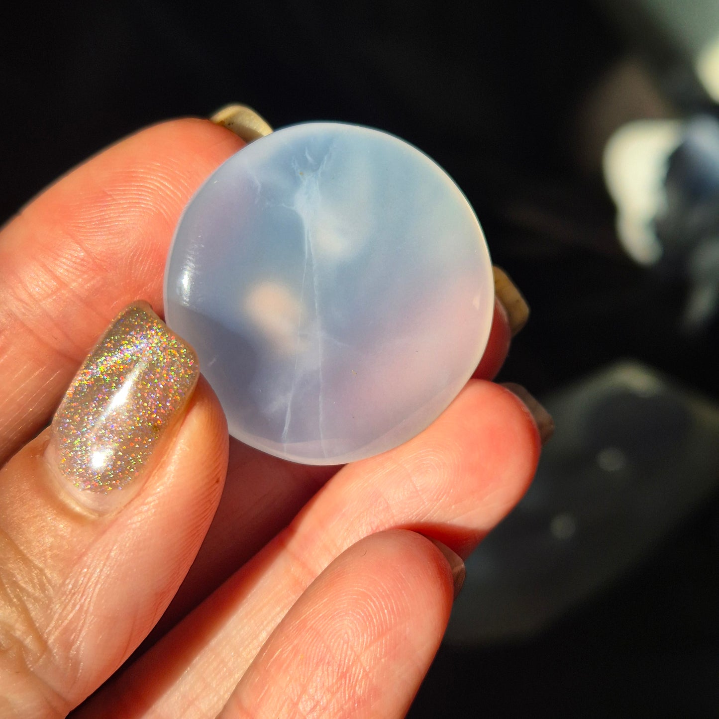 Blue Chalcedony amulet