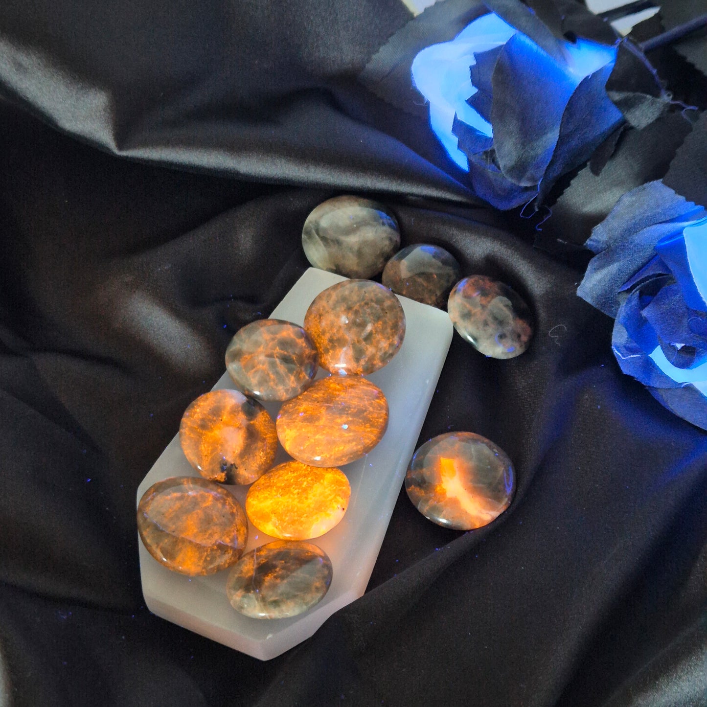 Polarity moonstone amulet