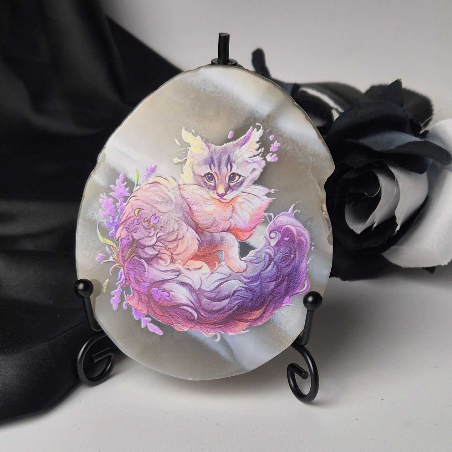 Agate slice cat