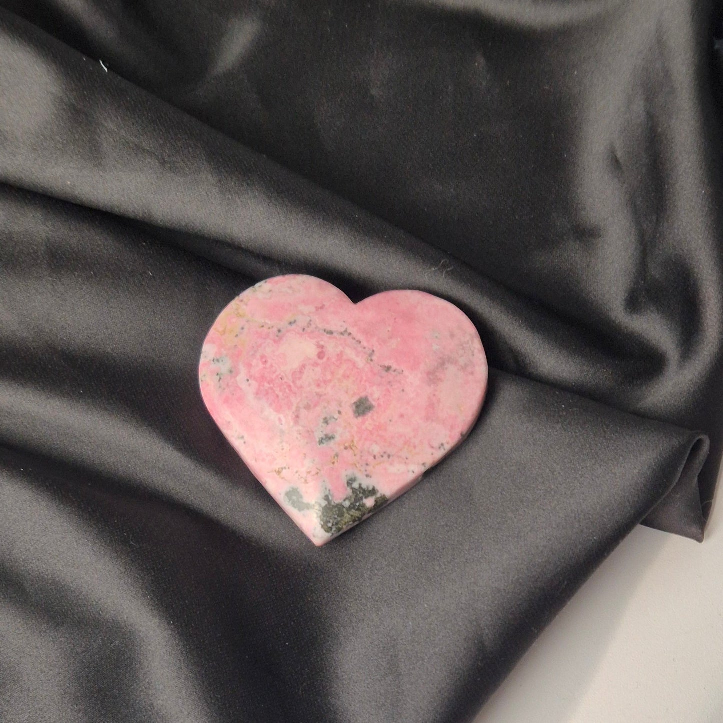 Pink peruvian rhodonite heart 8