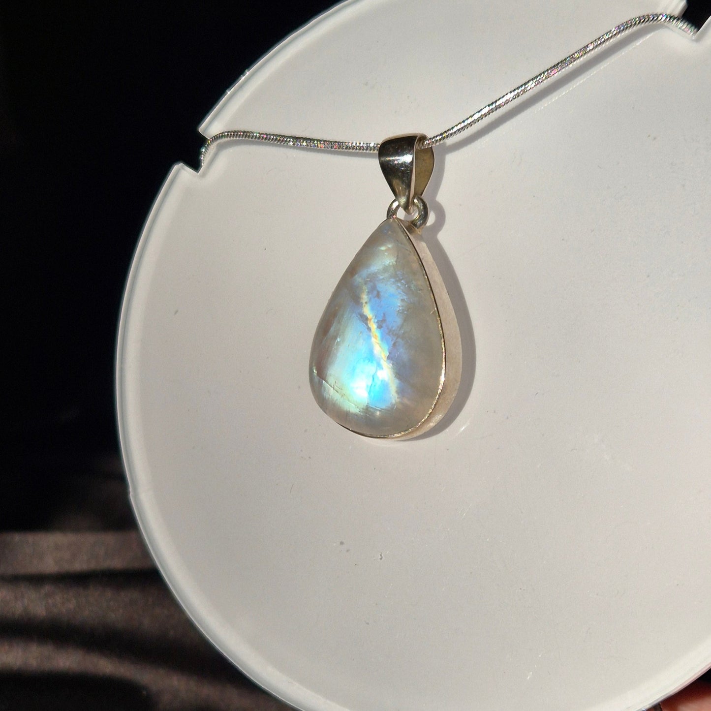 Rainbow moonstone necklace 4