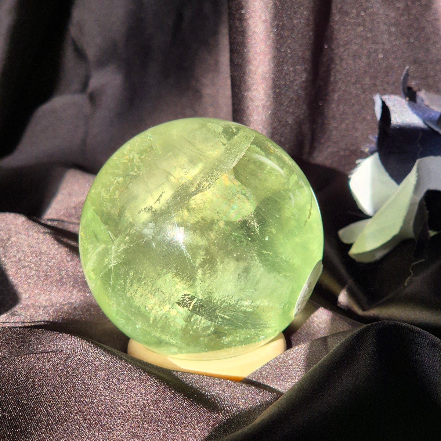 Green fluorite sphere 3