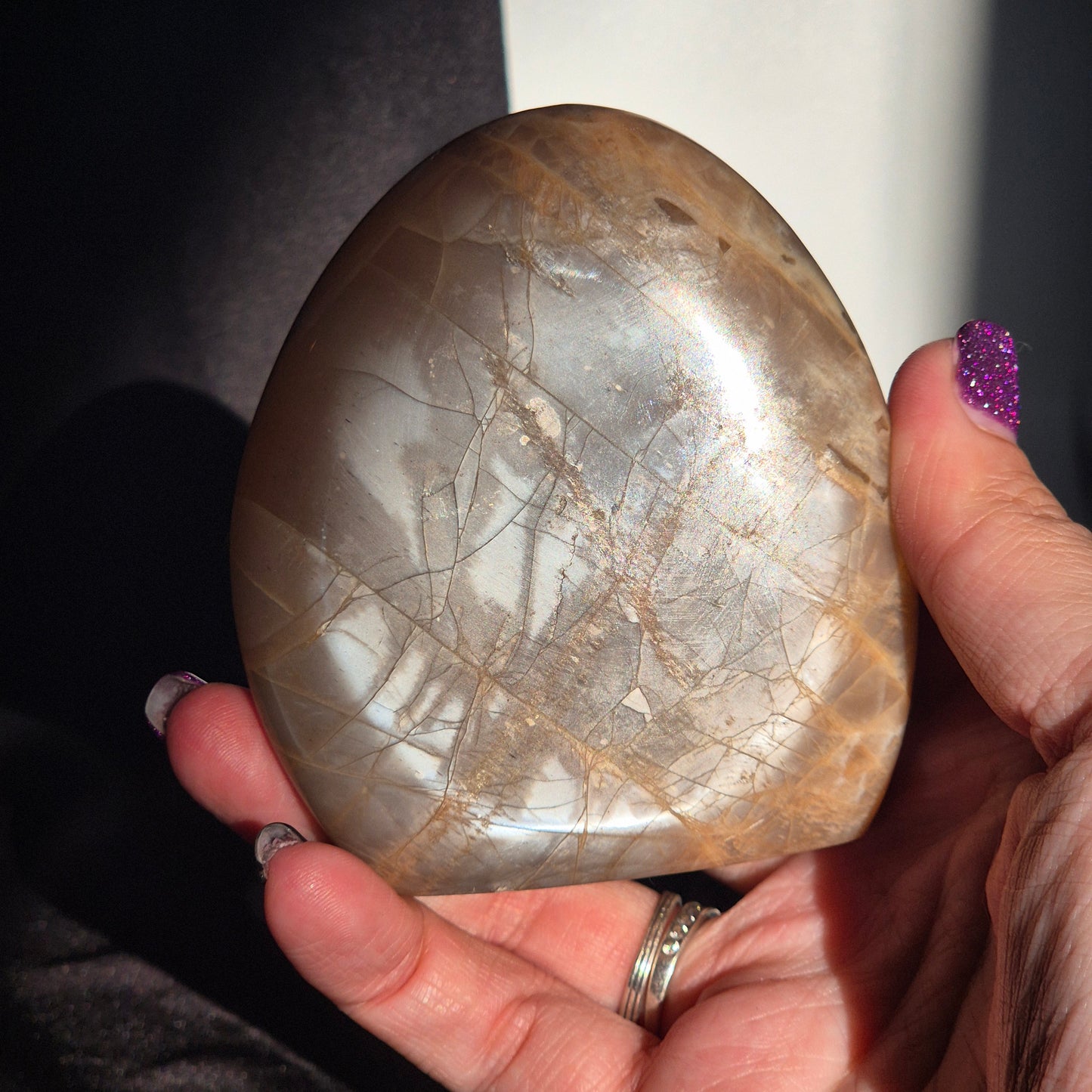 Peach moonstone freeform 1