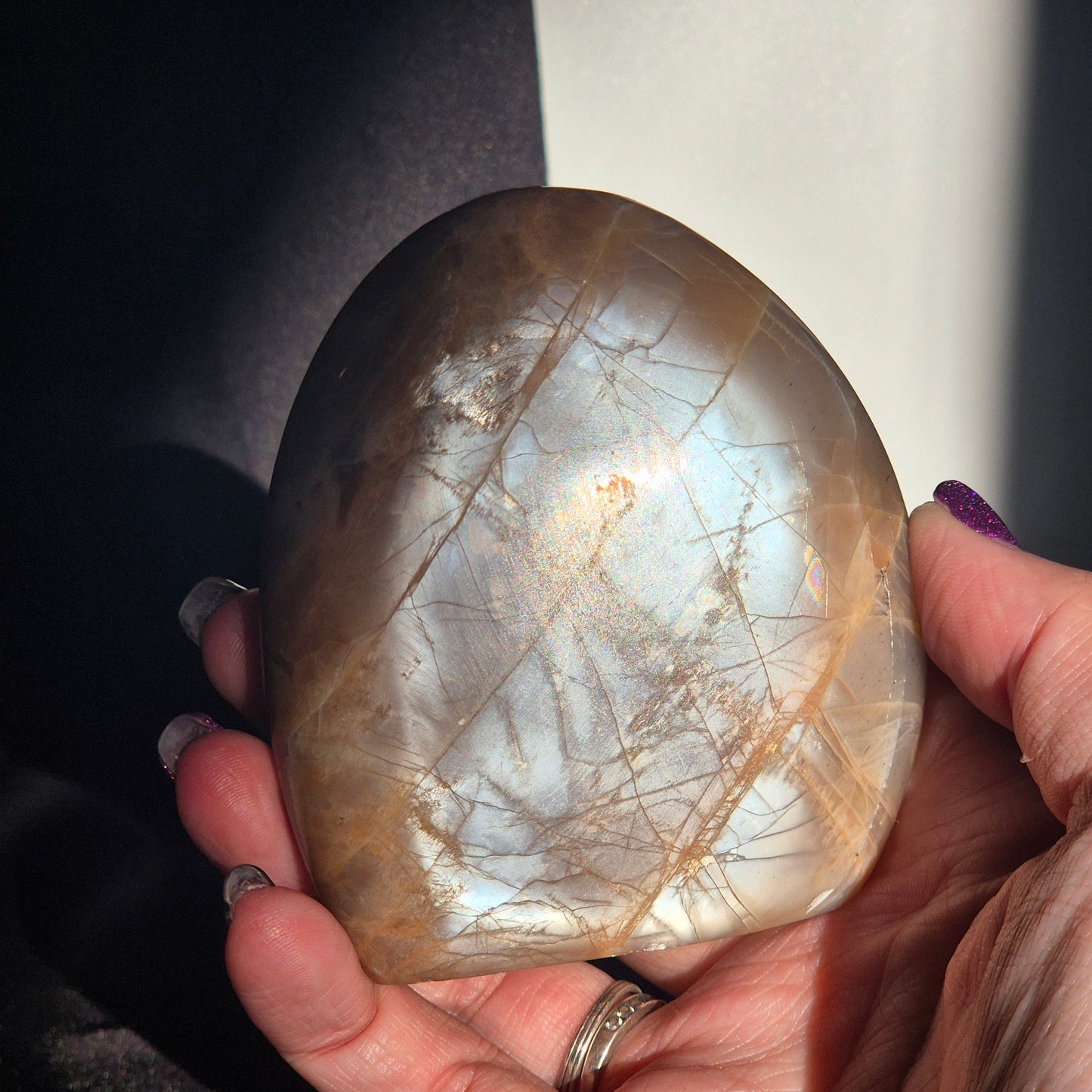 Peach moonstone freeform 1