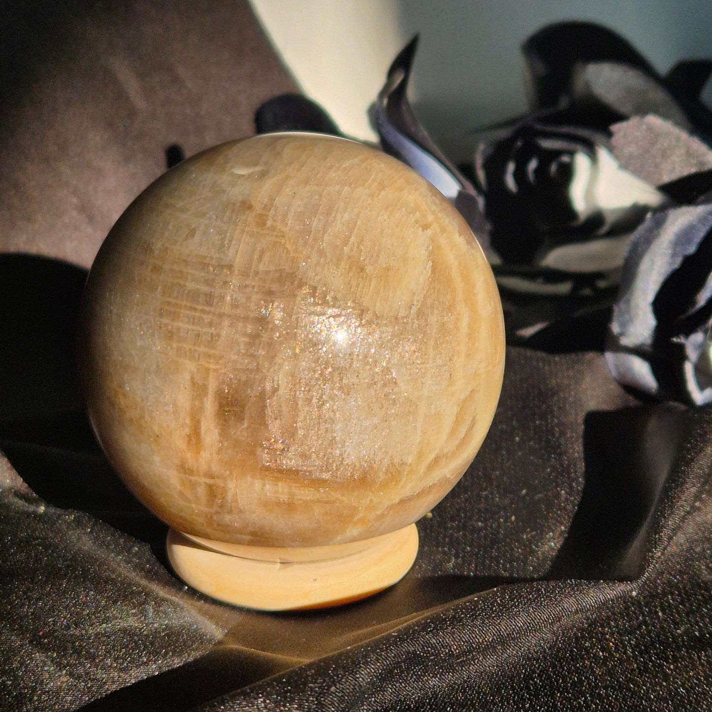 White moonstone sphere 3