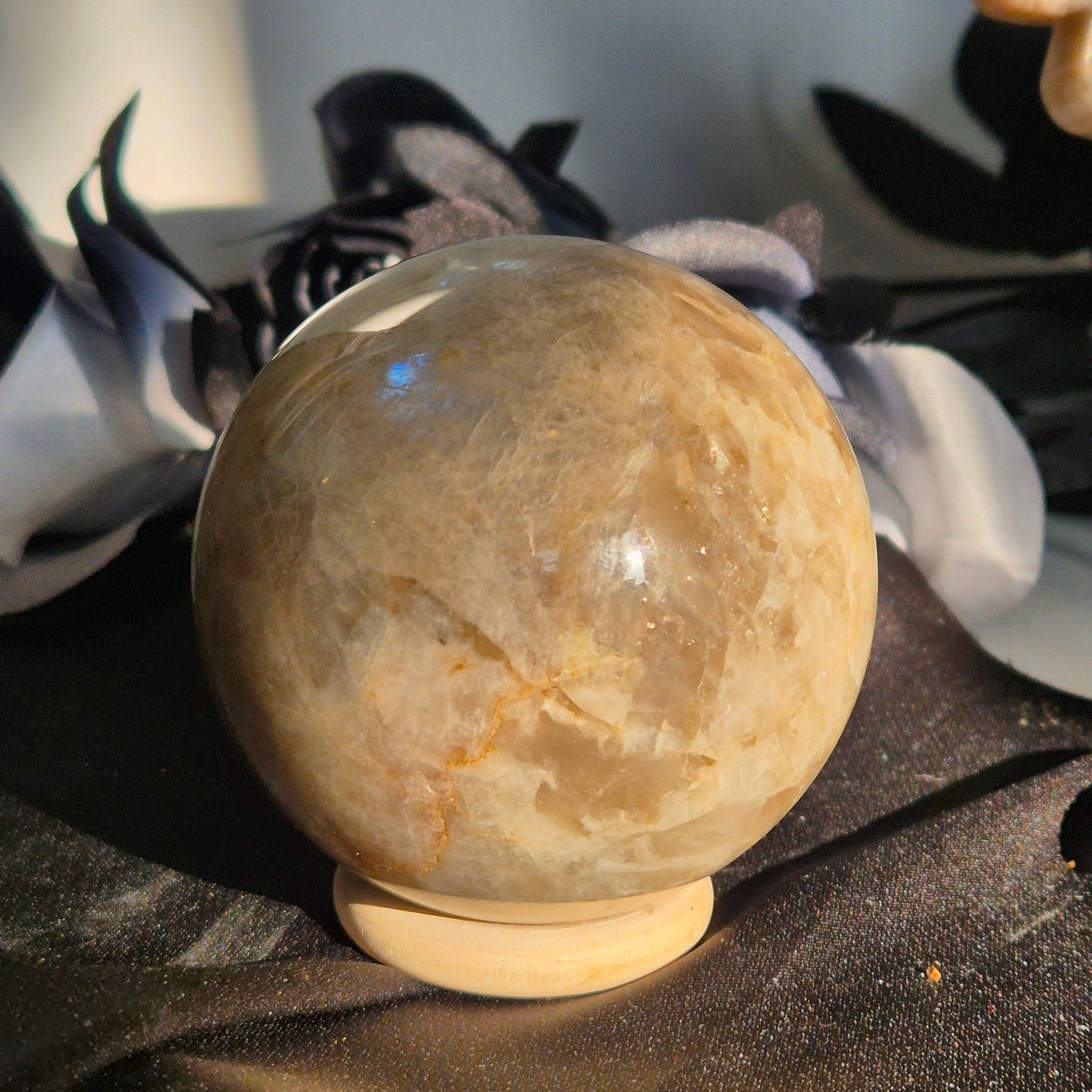 White moonstone sphere 12
