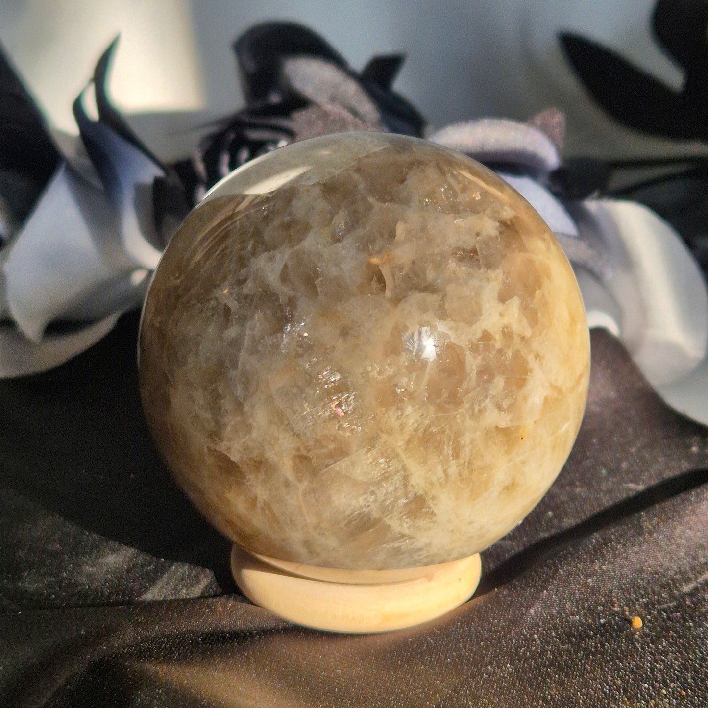 White moonstone sphere 12