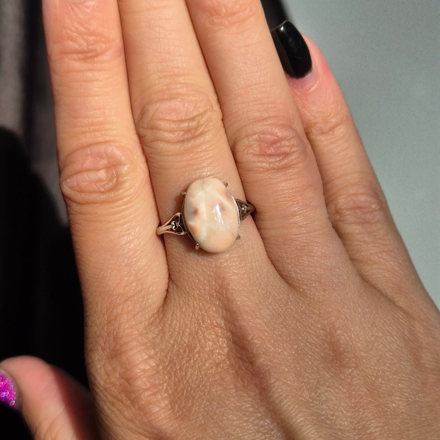 "Pink Larimar" ring 1