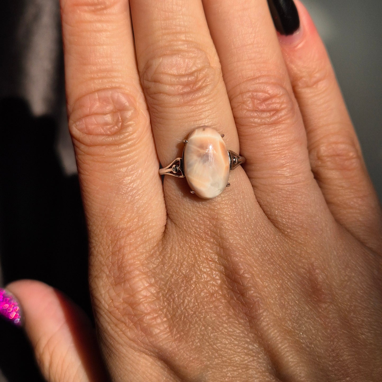"Pink Larimar" ring 2