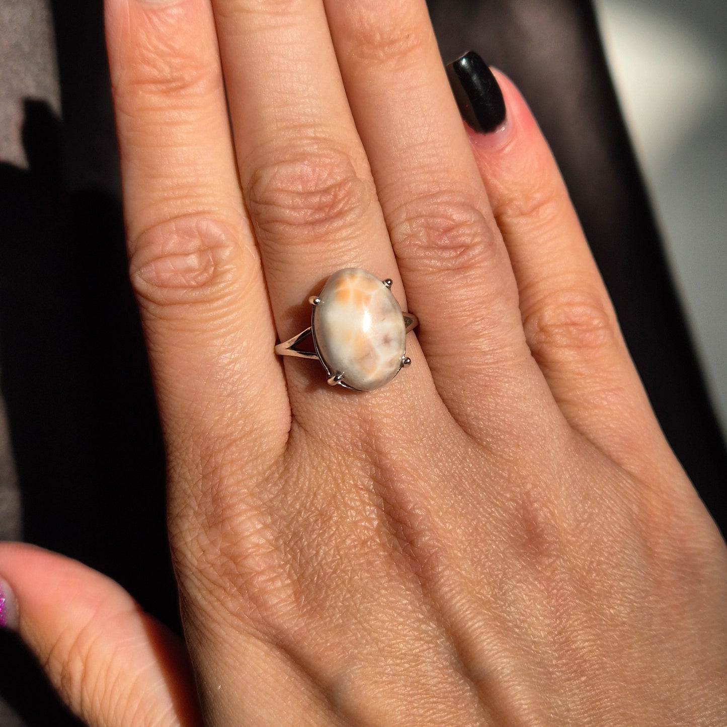 "Pink Larimar" ring 4