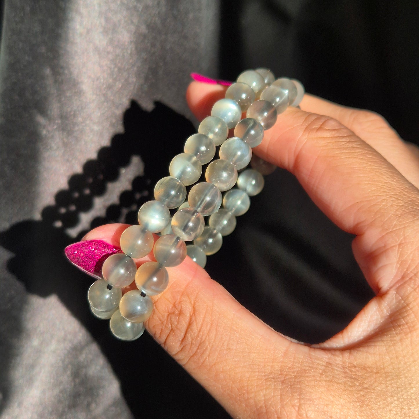 Light grey moonstone bracelet small
