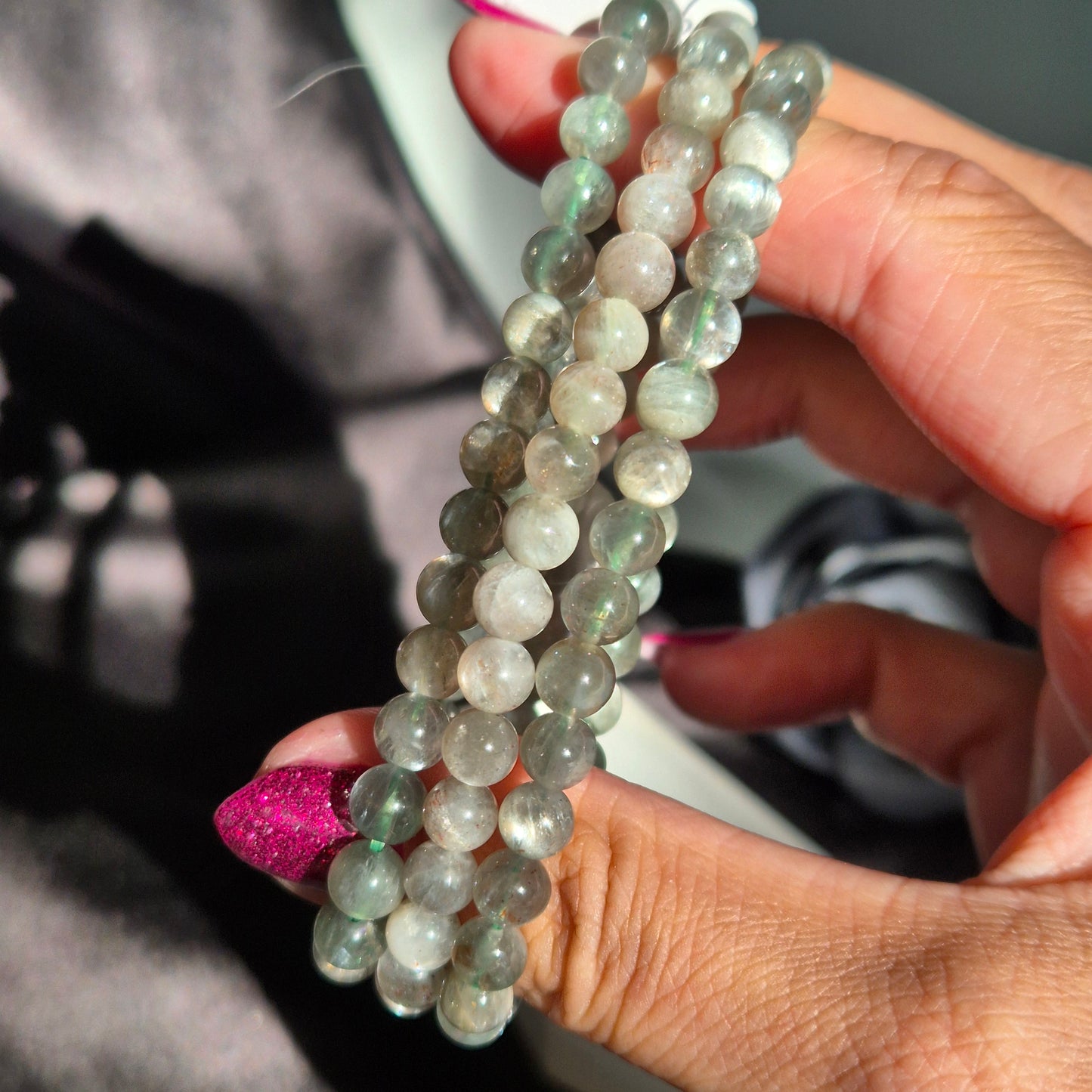 Green sunstone bracelet