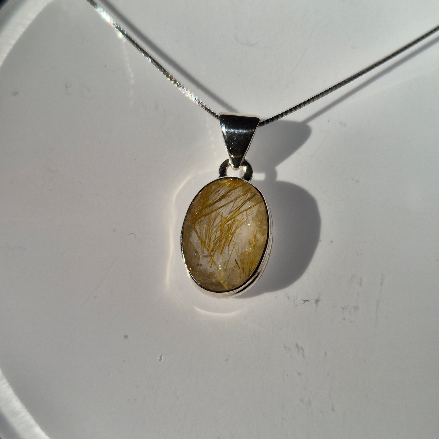 Golden rutile necklace 2