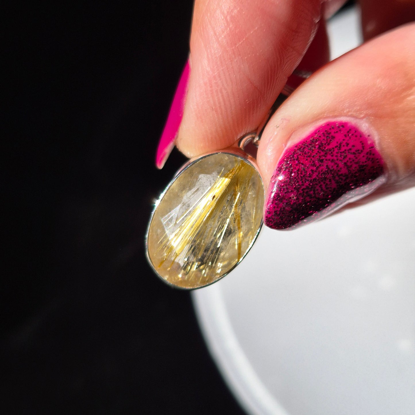 Golden rutile necklace 3