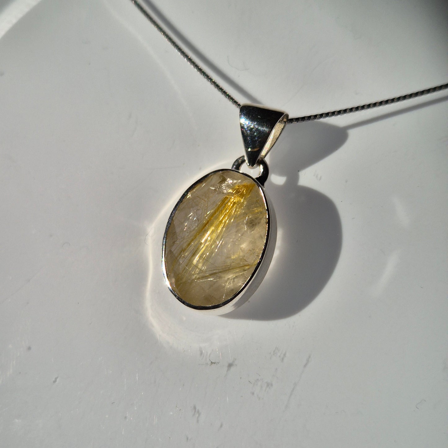 Golden rutile necklace 4