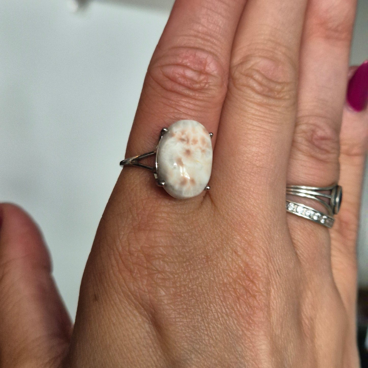 "Pink Larimar" ring 6
