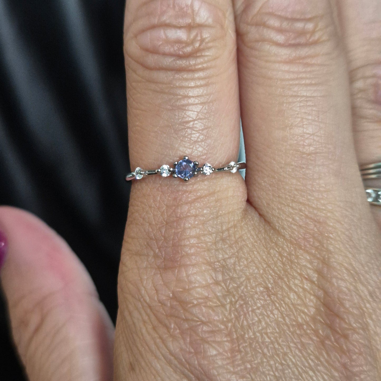 Tanzanite ring small silver