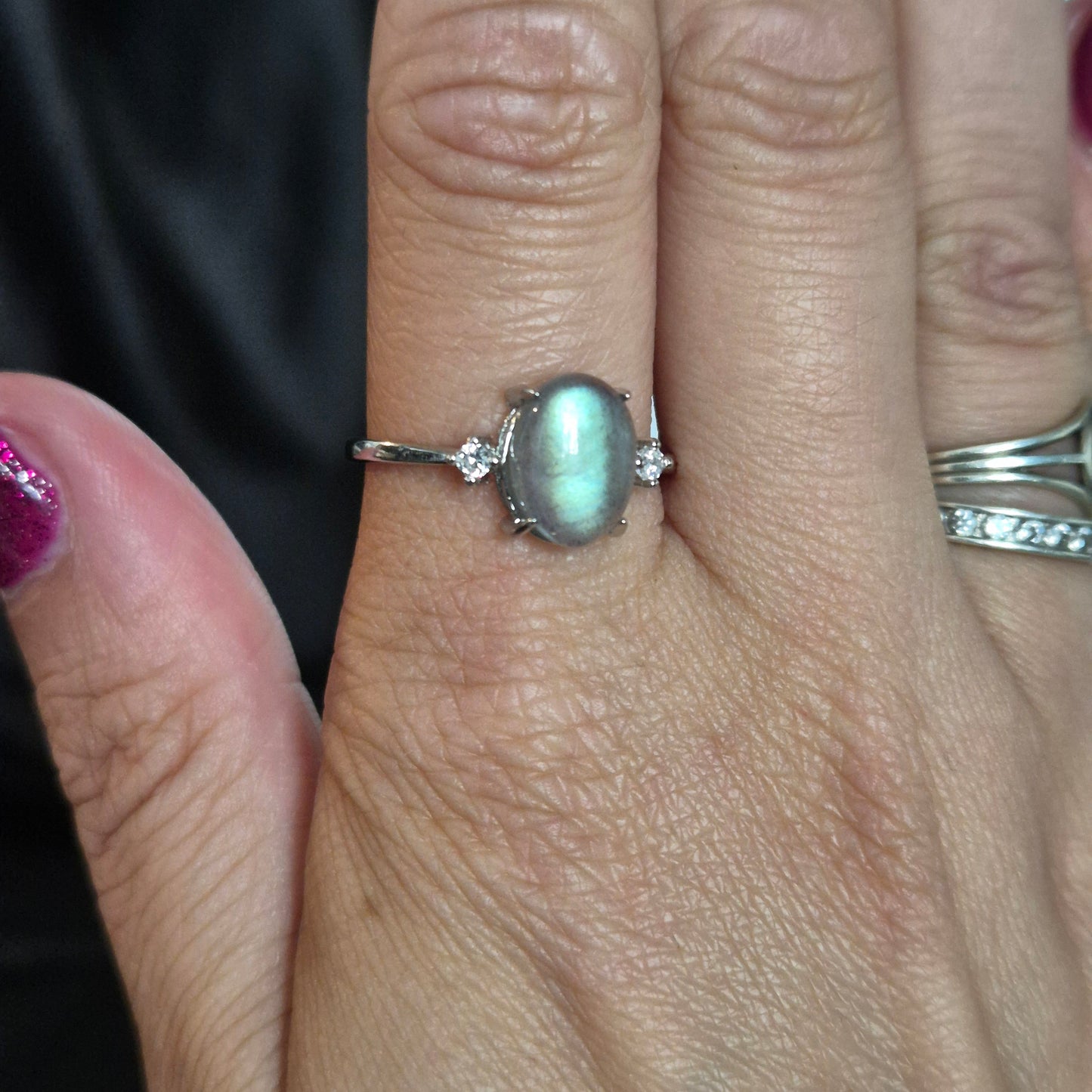 Labradorite ring 7