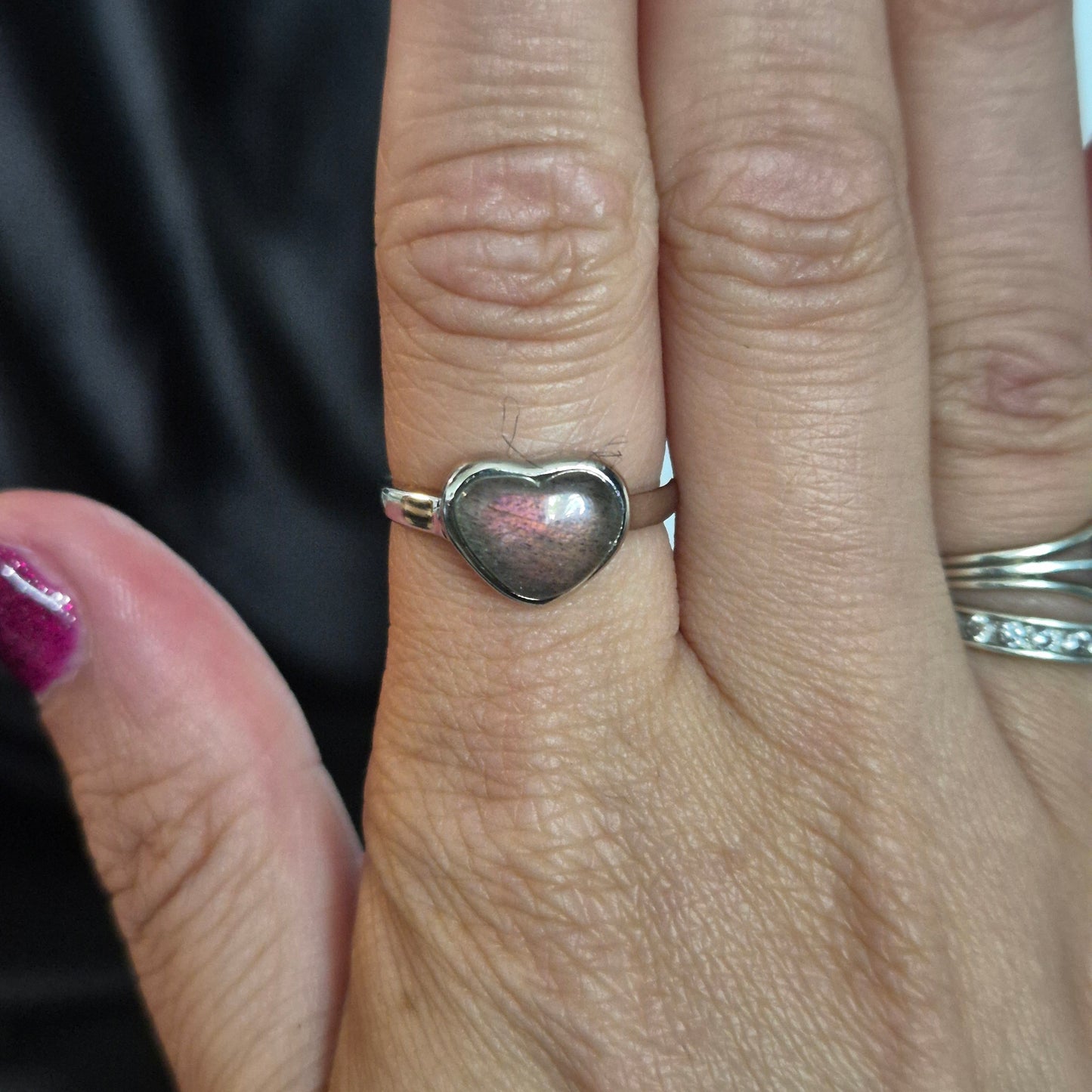 "Sunset" Labradorite ring 3