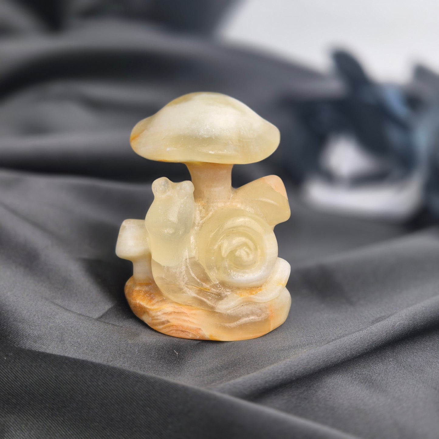 Green calcite / aragonite snail 2