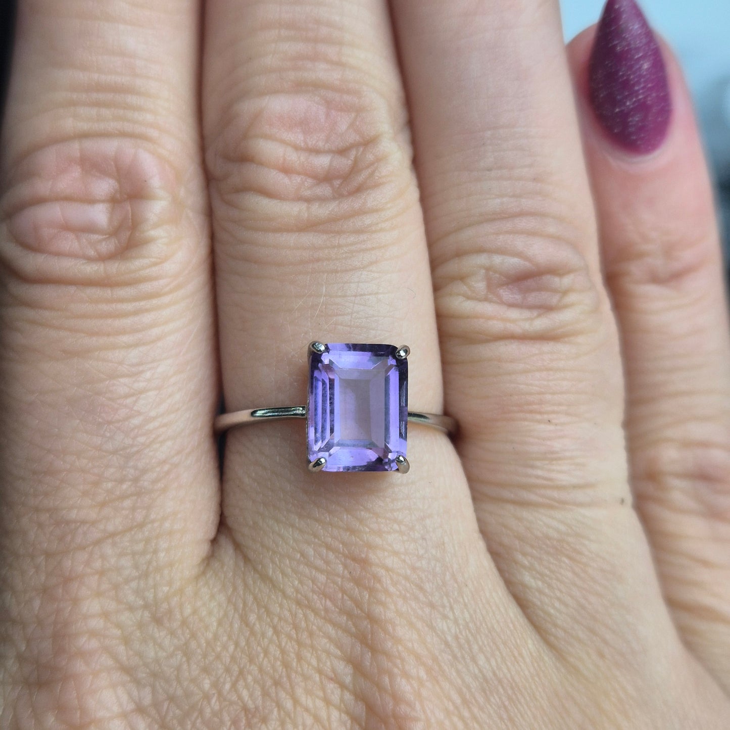 Amethist ring rectangle