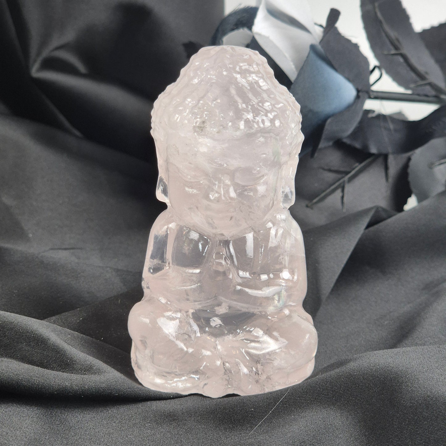 Gemmy rosequarts buddha 2