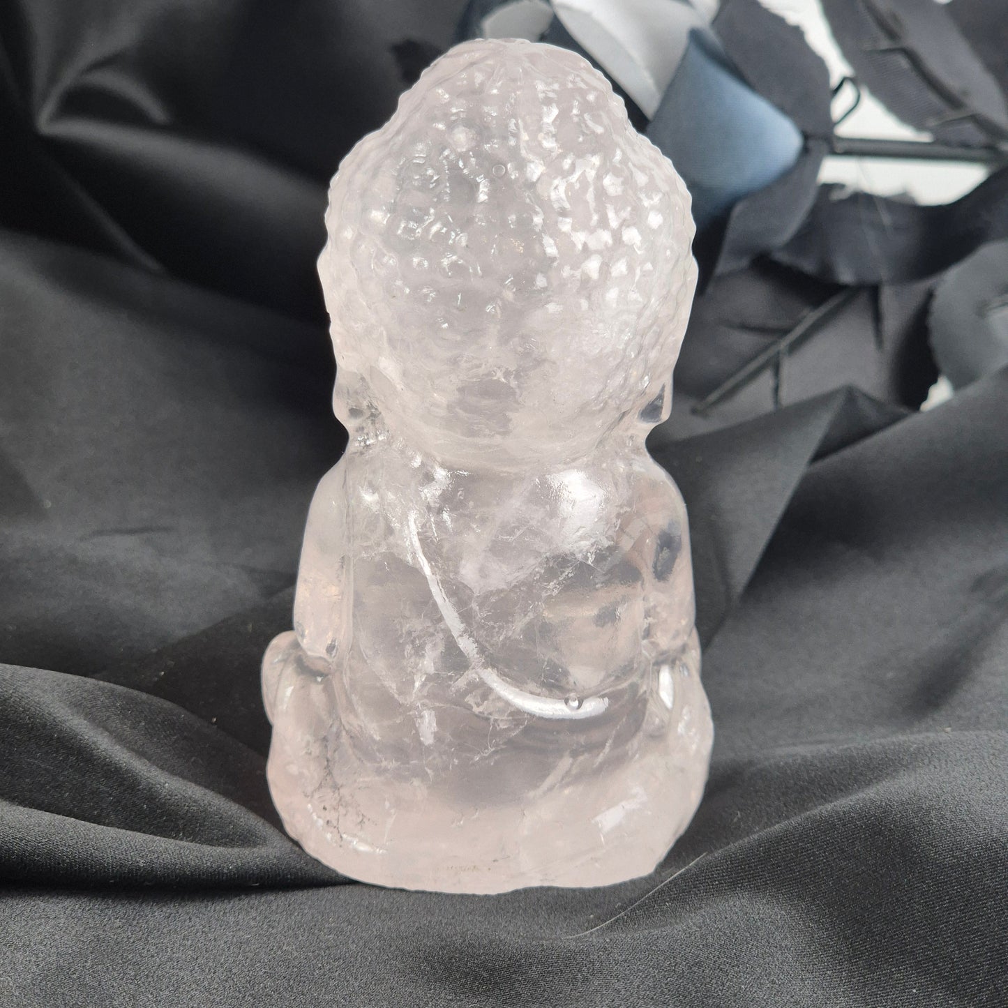Gemmy rosequarts buddha 2