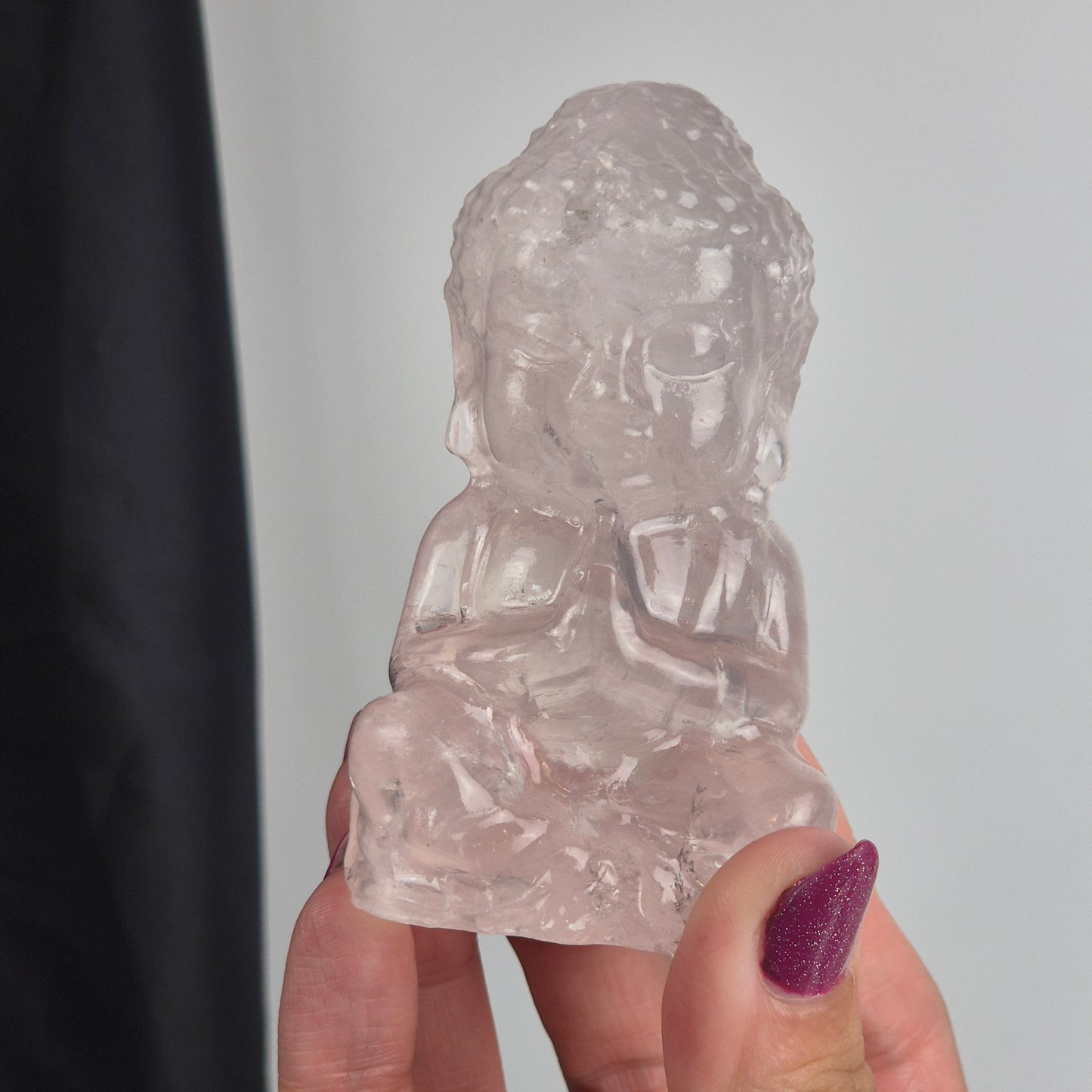 Gemmy rosequarts buddha 2