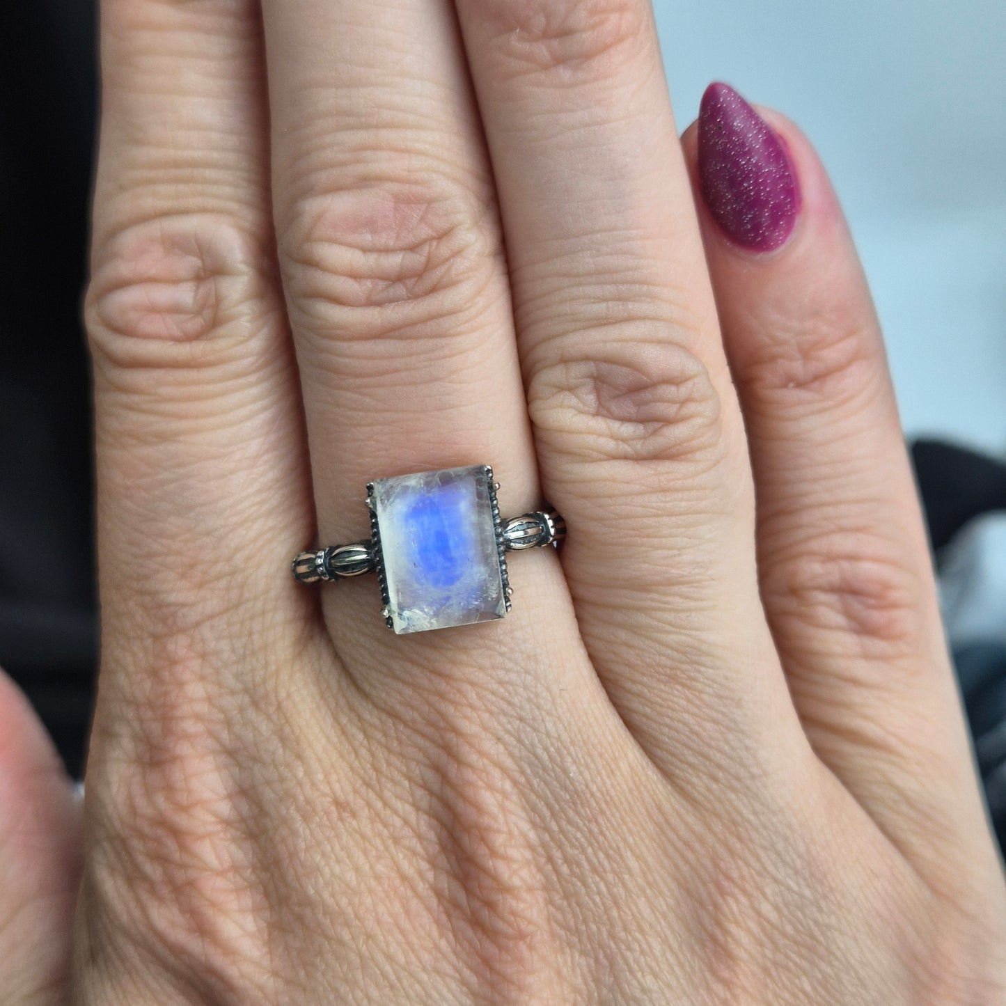Moonstone ring rectangle 2
