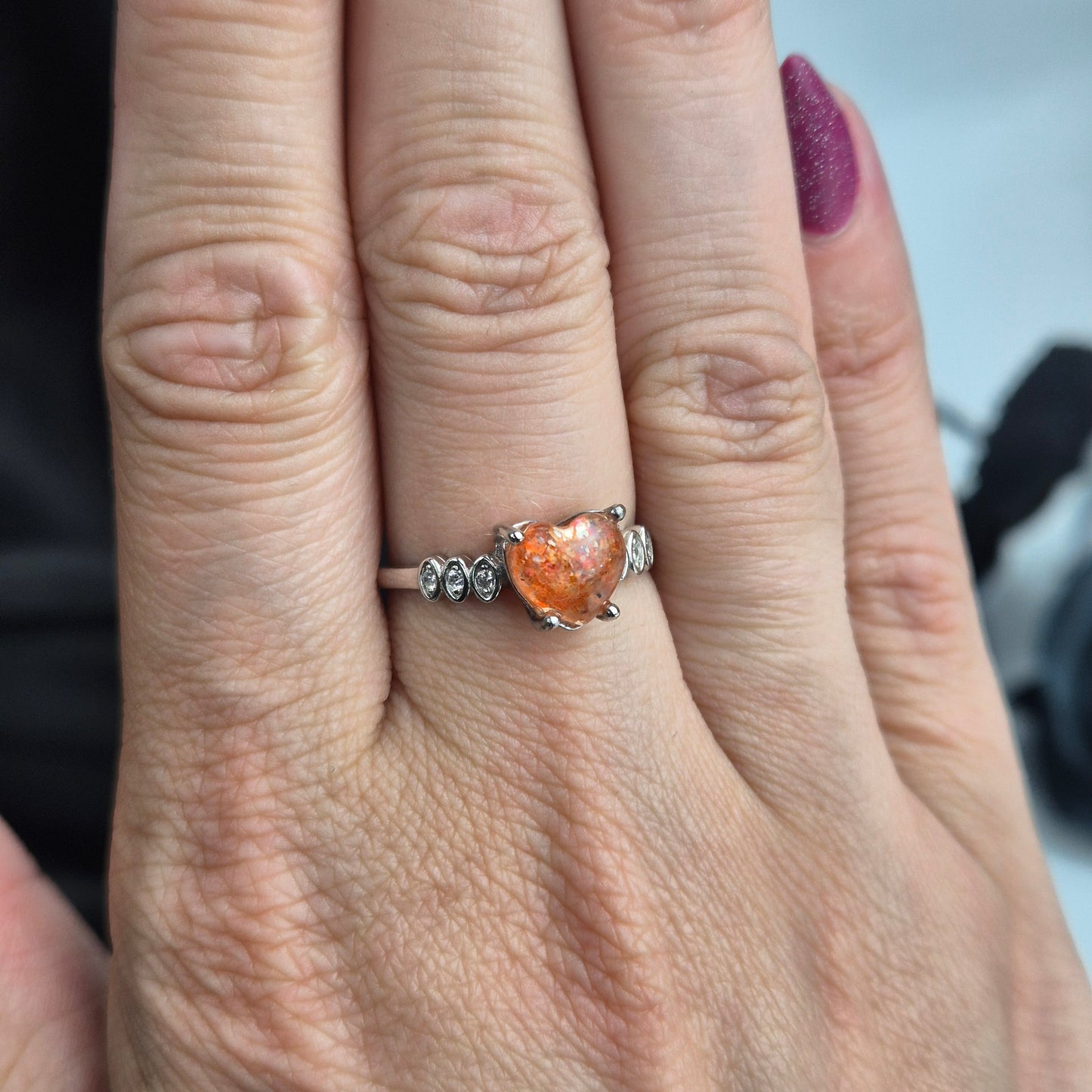 Sunstone ring heart 1