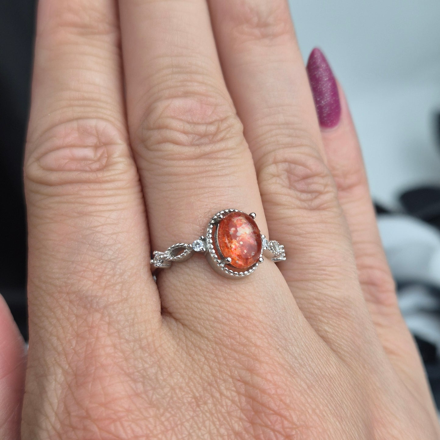 Sunstone ring