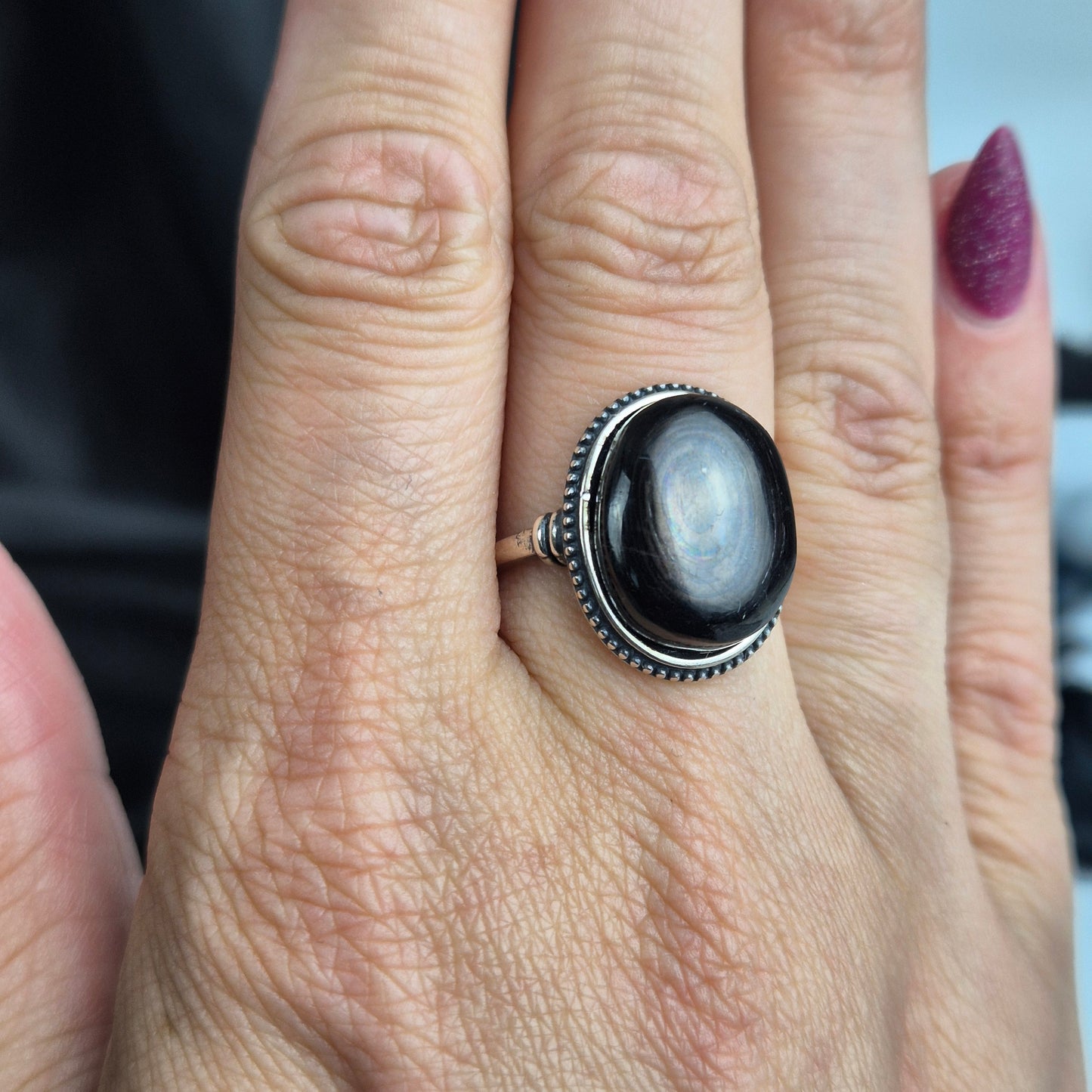 Hypersthene ring big 2