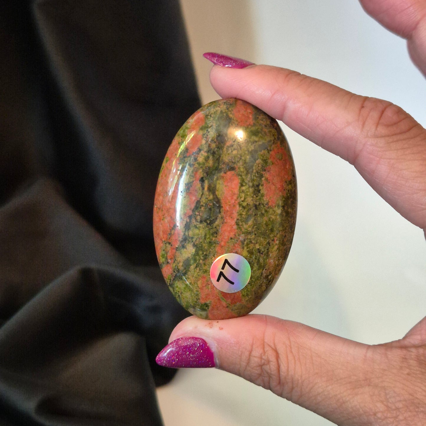 Unakite palmstone 77