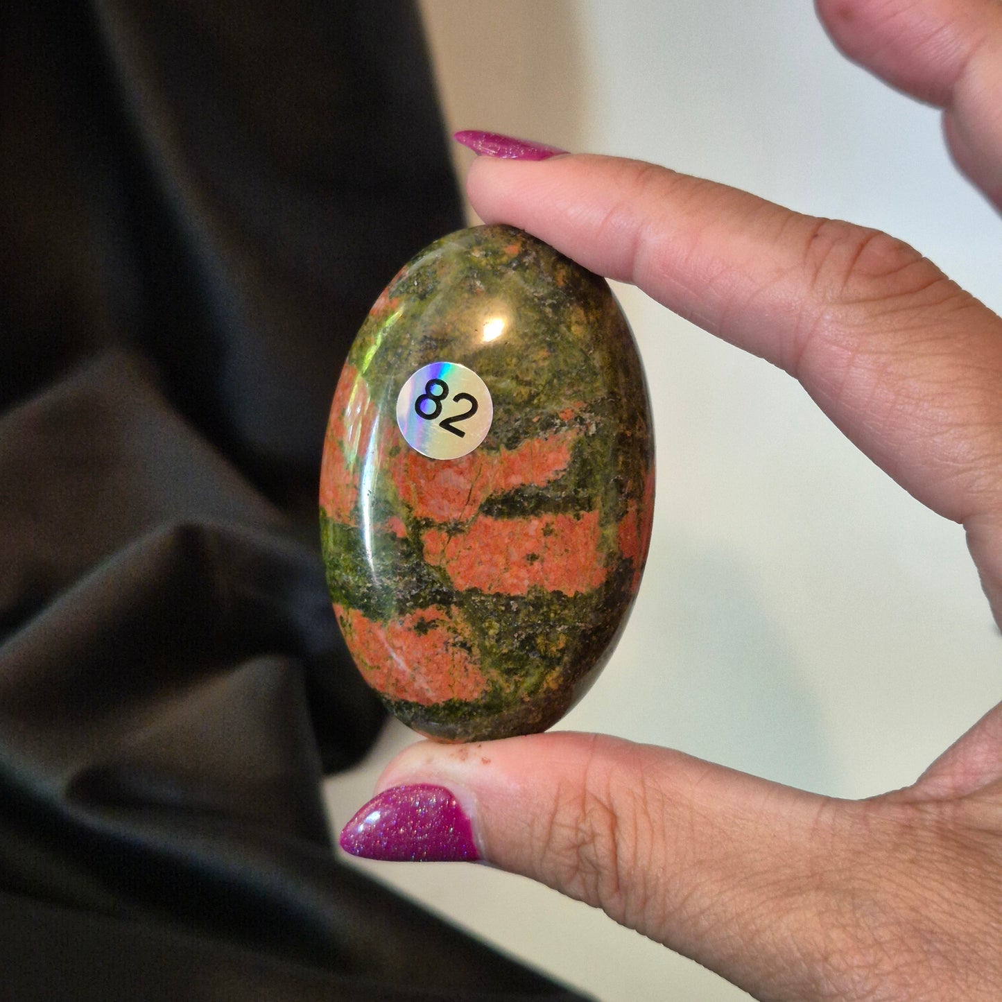 Unakite palmstone 82