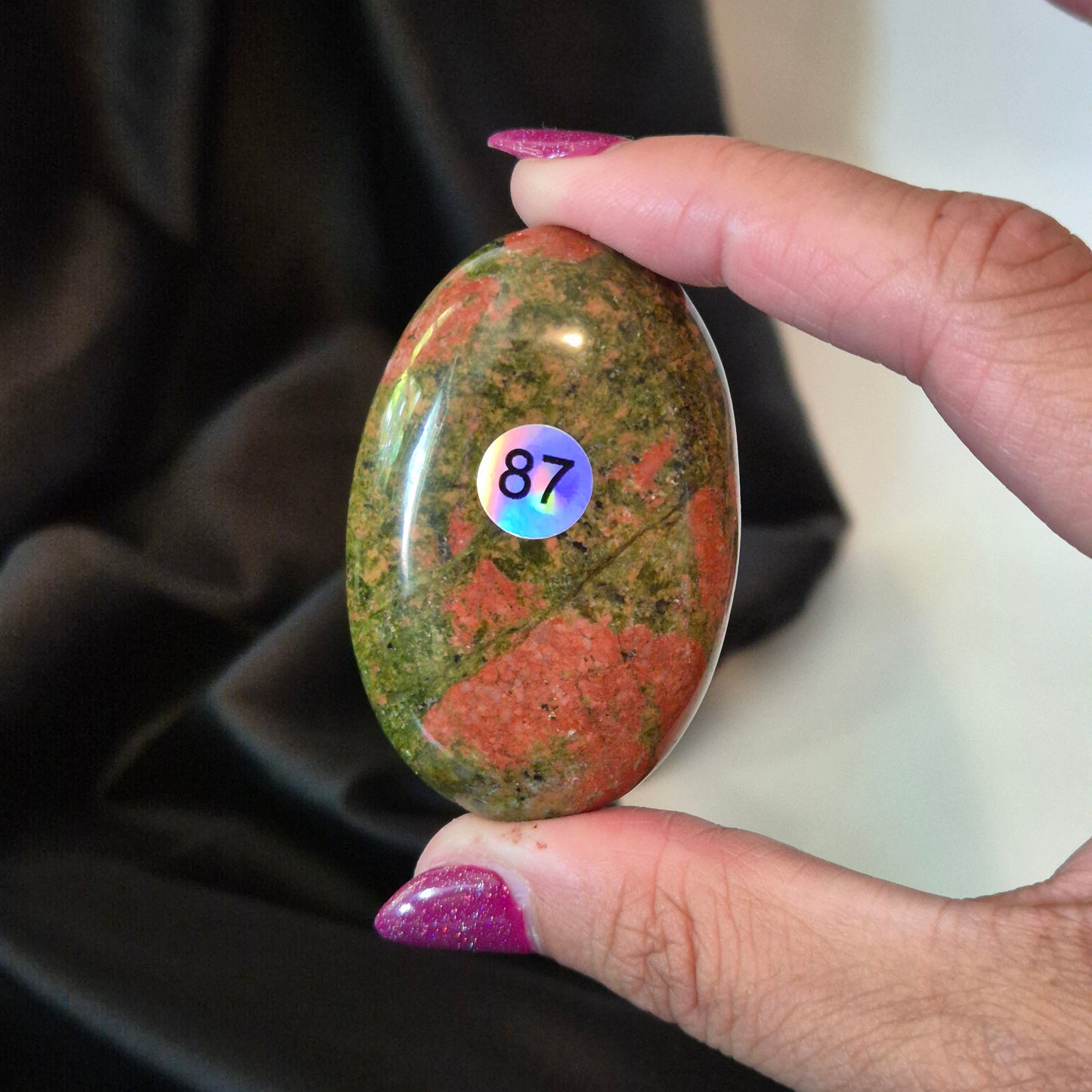Unakite palmstone 87