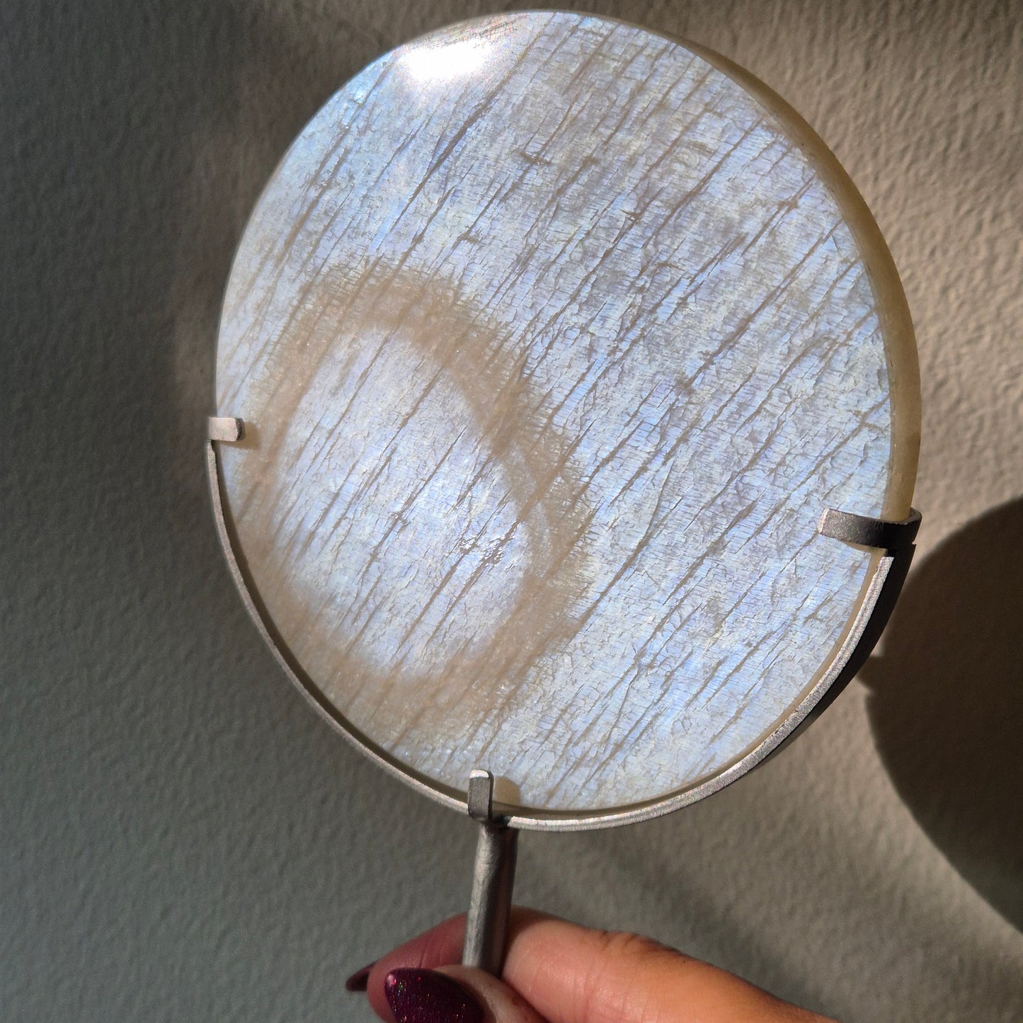 Moonstone mirror on stand 10