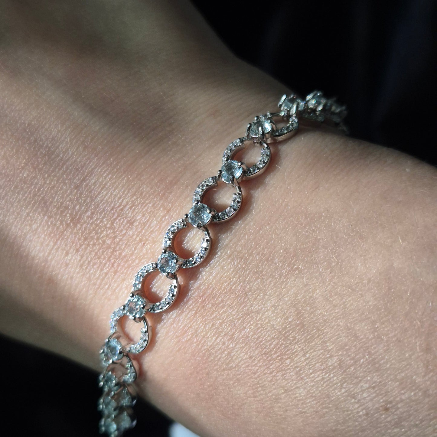 Aquamarine bracelet silver