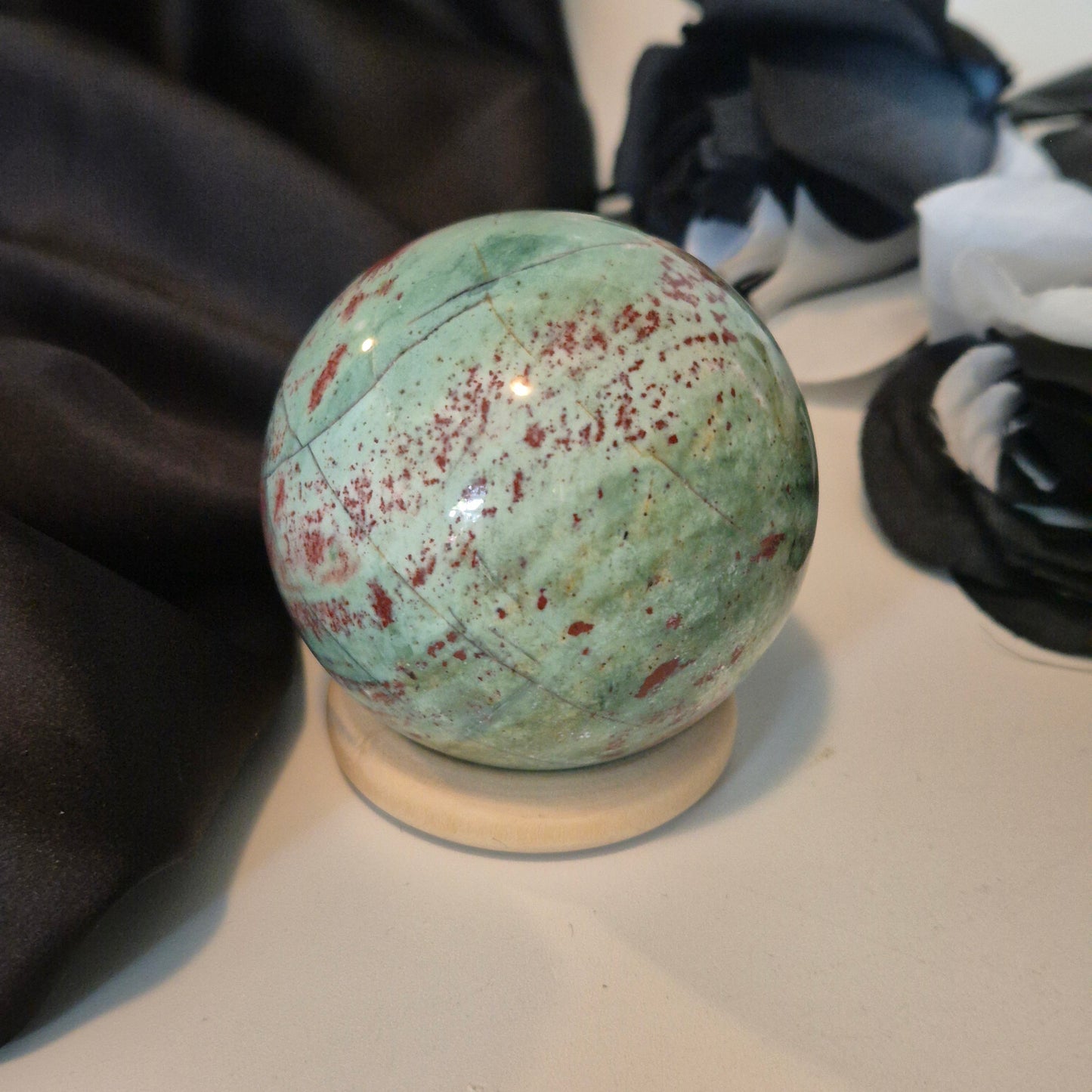 Unicorn jasper sphere 366
