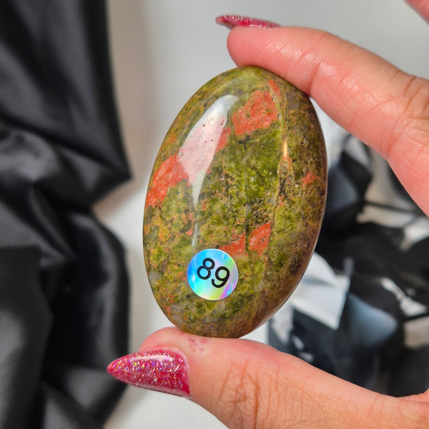 Unakite palmstone 89
